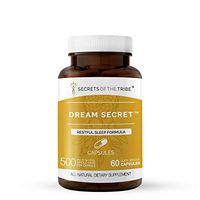 Dream Secret 60 Capsules, 500 mg, Valerian, Passionflower, Lavender, St. John's Wort, California Poppy, Chamomile. Restful Sleep Formula (60 Capsules)