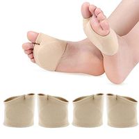 Metatarsal Pads - 2 Pairs of Fabric Metatarsal Sleeve with Forefoot Cushion Pad, Soft Foot Care Ball of Foot Cushions for Metatarsalgia Prevent Calluses Blisters M6-9 / W8-11 - Small