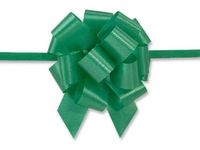 Pack of 2 Flora Satin 2.5" Pull Bows 14 Loops Choose Color and Pack Amount (Emerald Green) npKN04