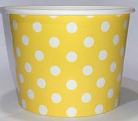 Disposable Bowls for Ice Cream Cups/Desserts Bowls/Soup Bowls - 16 oz - 50 Count (Yellow)
