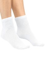 Diabetic Athletic Sock 3-Pack, Color White, Size Medium-Large