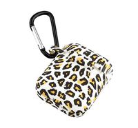 Norbairp White Leopard Compatible for Airpods 1&2 Case,360¡ã Shockproof Silicone Case Cover,Portable& Equiped with Keychain