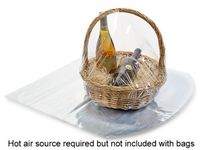 Pack Of 100, 24 X 22" Dome Solid Clear 100 Gauge Pvc Shrink Basket Bags For Baskets 11" - 15"
