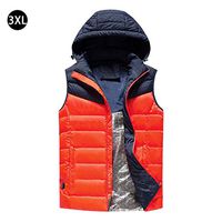 cherrysong Men's Lightweight Heated Vest, Electric Heated Vest, 3-Level Insulated Heated Vest, Washable Size Adjustable Serrated Body Warmer Gilet, USB Electric Warm Vest Outdoor Hiking Camping