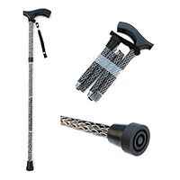 Elderly and Disabled Crutches- Aluminum Alloy Old Man Walking Stick Folding Elderly Cane Resin Handle Old People Walking Stick (Color : Black, Size : 95cm)