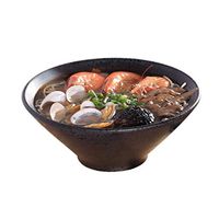 Bowl Japanese Black Glaze Creative Ramen Bowl Ceramic Household Large Soup Bowl Instant Noodle Bowl Set Cutlery Bowl Household tableware, retro bowl (Color : 2510.5cm)