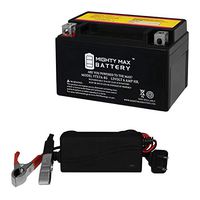 Mighty Max Battery YTX7A-BS Battery Replaces Motorcycle Yacht CTX7A-BS + 12V 1Amp Chargr Brand Product