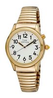 Mens Gold Tone Talking Watch Dual Voice with Alarm,Speaks The Time,Day,Date,Year
