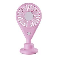 Handheld Fan Mini,DUMean Desk Fan with Color LED 2 Speed USB Rechargeable Electric Fan for Kids Camping Travel Home - Pink