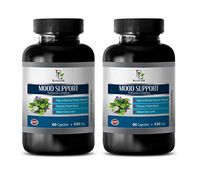 Anxiety Supplements - Mood Support Natural Complex - Powerful Anxiety Relief - Calming ABILITYS - Reduce Stress - 5 htp Mood Positive - 2 Bottles (120 Capsules)