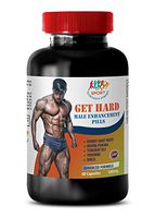 Enhancement Supplement - GET Hard Pills - Testosterone Booster Alpha - 1 Bottle (60 Capsules)