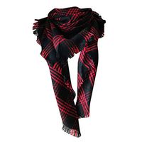 Theoylos Women's Warm Long Shawl Wraps Large Scarves Knit Cashmere Plaid Triangle Scarf Ladies Winter Scarf