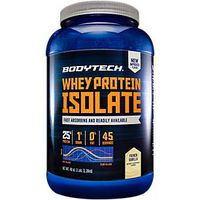 BodyTech Whey Protein Isolate Powder with 25 Grams of Protein per Serving BCAA's Ideal for PostWorkout Muscle Building Growth, Contains Milk Soy Vanilla (3 Pound)