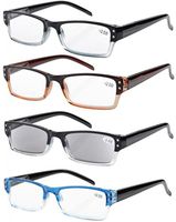 Eyekepper Reading Glasses-4 Pack Include Reading Sunglasses for Women Men Reading Under The Sun,Two-Tone +3.00 Reader Eyeglasses