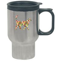 Wrapping Paper Present Cat - Travel Mug