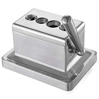 OLT- Smoking set Large Table Top Quad Guillotine and V Cut Stainless Steel Luxury Cigar Cutter for Most Size of Cigars, Suitable as a