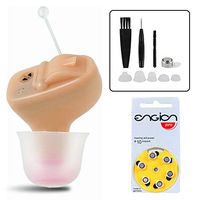 Electric Hearing Aid Amplifier Mini Invisible Single Ear Sound Amplify Device in Ear Canal Fit for Adults and Seniors, Skin Color for Right Ear