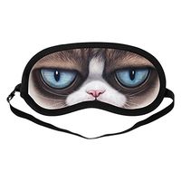 Sangkoo Fashion Unicorn Horse Sleep Mask, Cotton Material Soft Sleeping Mask Adjustable Head Strap for Men/Women/Kids (Cat Eyes)