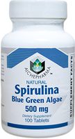 AlchePharma Spirulina (Blue Green Algae) 500 Mg, Tablets.