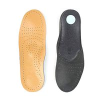 HEALLILY Leather Insole Arch Support Insoles Shoe Inserts Sports Flat Shoe Pads Size 45-46