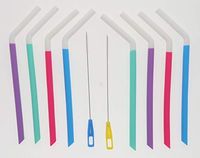 Straws Drinking Reusable Silicone Pack of 10 Pieces - Includes 8 Pieces Bent Straws and 2 Reuseble Straw Cleaner Brushes Colors Vary - FDA Approved Metal Straws for Tumblers, Water Bottles, Mason Jars