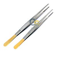 G.S 2 O.R Grade DEBAKEY Artery ATRAUMATIC Tissue Vascular Forceps 7 INCH and 9.5INCH with Gold Handle