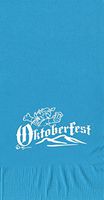 25 Turquoise Oktoberfest Dinner Hand Towels Paper Napkins with a White Color Oktoberfest Brewmeister Logo