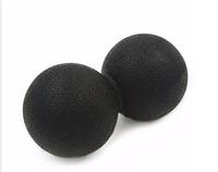 Double Lacrosse Ball Peanut Massage Ball for Thoracic Spine - Upper Back, Neck, Scapula Release Yoga Therapeutics by Wincspace (Black)