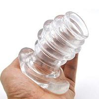 JHYUI Full Access Tunnel Trainer Silicone Enema Hollow BuuttPllug Seex Shirt Toys for Men,White Amal Pllug