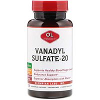 Olympian Labs Vanadyl Sulfate-20, 100 Vegetarian Capsules