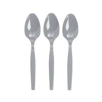 Silver Plastic Spoons