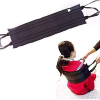 BIHIKI Transfer Sling with Handles– Moving Assist Hoist Gait Belt Harness Device, Padded Inside (Black)