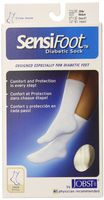 JOBST Sensifoot, Diabetic Crew Sock, White, Medium