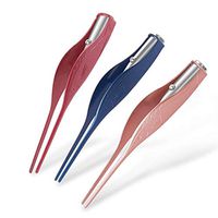 Cute Ear Pick Ear Wax Remove LED Flashlight Baby Ear Pick Cleaner Tweezer Ears Care Tool (Red)