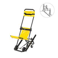 YFjyo Stair Chair - Ambulance Firefighter Evacuation Medical Lift Stair Chair -Aluminum Light Weight Medical Mobility Aid with 4 Wheels & Two Seat Belts