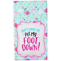 Printed Hard Box Cigarette Case for Full Pack, Fits 100s, Regulars - Flamingo