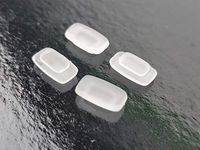 Replacement 12 mm x 6mm Square Slip in Silicone Nose Pads for Sunglasses and Eyeglasses (4)