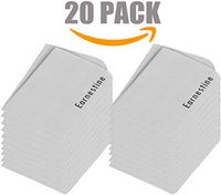 Super Soft 6 x 7 Inch Gray Microfiber Eyeglass Cleaning Cloth 20 Pack Exquisite Package Gift Glasses Cleaning Cloths