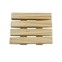 CosCosX 1 Pc Bathroom Wooden Soap Case Holder Plate,Sink Deck Bathtub Shower Dish Storage,Rectangular,Hand Craft,Natural Wooden Holder for Sponges,Scrubber