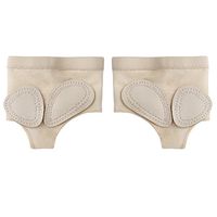 IEFIEL 1 Pair Forefoot Cushion Cover Paw Toe Foot Sleeve for Ballet Dance Beige S