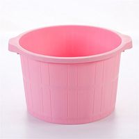 Foot spa Portable Foot Bath Bucket Foot Bath Shower Foot Tub Plastic Basin Relax (Color : Pink)
