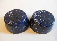 2 Indigo Blue Small Tower Buster Crystal Orgone Generator Energy Accumulator 528Hz/7.83Hz/Advance Harmonics Many Beautiful Ingredients and Colors!! (Indigo Blue)