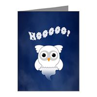 Note Cards (20 Pack) Spooky Little Ghost Owl in the Mist
