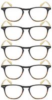 Reading Glasses 5 Pairs Stylish Readers for Women Reading (Yellow, 2.50)