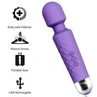 Upgraded Wand Massager for Women with 20 Vibration Modes, Waterproof Magic Vibration Wand Electric Handheld Personal Wand Massager for Neck Shoulder Back Body Massage, Sports Recovery & Muscle Ache