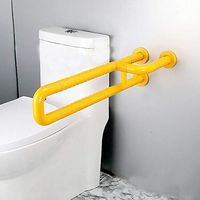 Teerwere Toilet Rail Safety Armrests, U-Shaped Toilet Holder, Track, Bathroom Seat Support, Suitable for Special People for Elderly and Handicap (Color : Yellow, Size : 60x14cm)