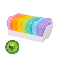Pill Box Organiser AM/PM 7 Day Weekly Twice a Day for Vitamin Fish Oils BPA Free