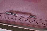 Cross Limited Edition Rose Pink with Cross Signature Perforated Detailing Breast Cancer Awareness Italian Full Grain Leather Purse with Pen