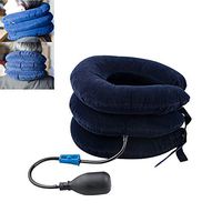 Carejoy Cervical Neck Back Traction Neck Head Stretcher Pillow Support Air Cushion Inflatable Pain Relief Collar
