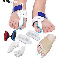 Bunion Corrector & Bunion Splints-Bunion Relief Kits(9 PCS) Brace Gel Splint Pads for Foot Care, Toe Separators Spacers Straighteners Splint Treatment, Hammer Toe, Big Toe Joint & Relieve Toe Separato